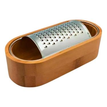 Imagem de Ralador De Queijo Com Recipiente De Bambu Ralador De Mesa