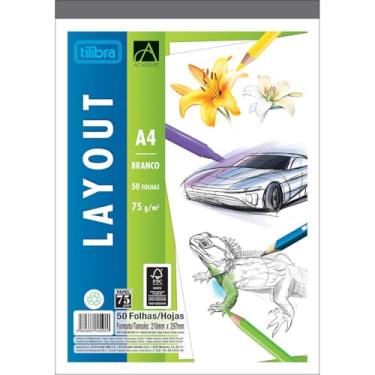 Imagem de Tilibra - Caderno Colado Layout A4 Branco Académie 50 Folhas - 1 un