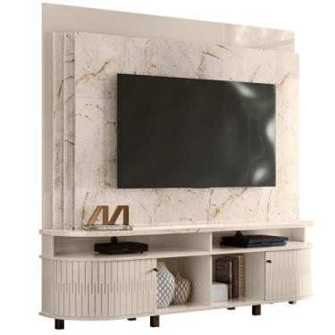 Imagem de Estante Home 65 Pol 2p 183 Cm Daytona Calacata Off White Madetec - MAD