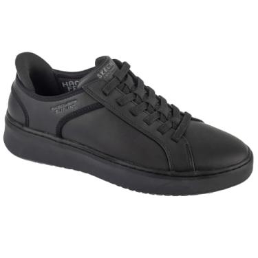 Imagem de Skechers Court Break Tênis masculino com ventilação dupla, mãos livres, Preto/preto, 39
