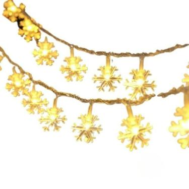 Imagem de Luzes LED Formato Estrela Luzes De Natal Solar Bateria 1.5-3m Baixo Consumo Iluminacao Suave Decoração Quarto Luminaria Quarto(Branco Quente-1.5m)