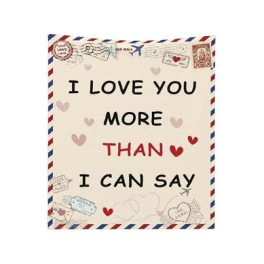 Imagem de BirthdayOnline Cobertor romântico de amor – Cobertor de flanela aconchegante para esposa, marido, namorada, namorado, cobertor de aniversário de casamento, dia dos namorados, presente sentimental para