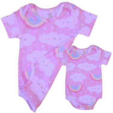 Imagem de Body Infantil Manga Curta Nuvem RN a G - Algodão Premium - Antilope, P