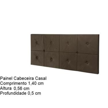 Imagem de Painel Cama Box Botão Casal 1,40 Elegance Cor Marrom Comprar - Comprar