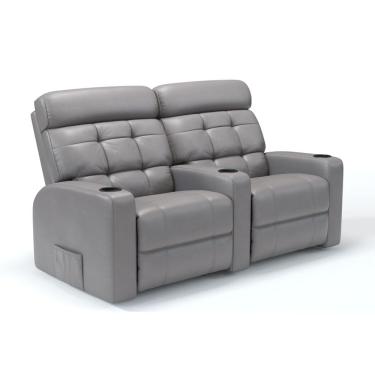 Imagem de Sofá 2 Lugares Reclinável Manual Linha Cinema Em Corino Importado