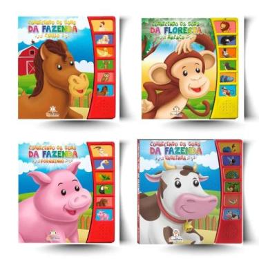 Imagem de Kit: Conhecendo os sons da fazenda: Cavalo + Macaco + Porquinho + Vaqu