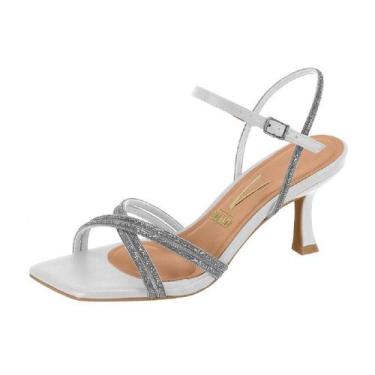 Imagem de Sandalia vizzano salto fino ref 6536.105.27907 feminino, 37, Branco, P