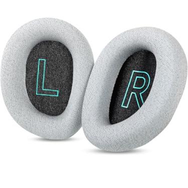 Imagem de YunYiYi Almofadas auriculares de substituição G522 compatíveis com fone de ouvido Logitech G522, almofadas de orelha de linho de duas cores respiráveis para maior conforto - branco