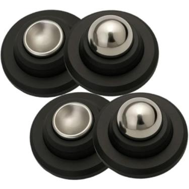 Imagem de Kit 2 Pares Batedor Magnético Imã Porta Trava Adesivo Parafuso Buchas NilosDecor (Preto)