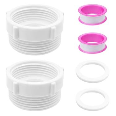 Imagem de Adaptador de drenagem de pia de 1 1/4 a 1 1/2 serve para tubos de drenagem de 1-1/5.1 cm e 1-1/10.2 cm bucha redutora de tubo encaixe de mangueira adaptador de tubo de redução de plástico adaptador de