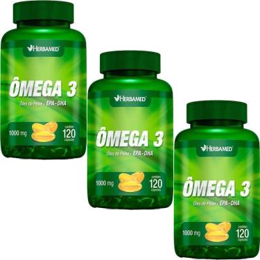 Imagem de Kit 3X Ômega 3 1000mg - 120 Cápsulas - Herbamed-Masculino