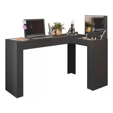 Imagem de Penteadeira Escrivaninha Preto Com Espelho St Plus Preto