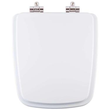 Imagem de Assento Sanitário Poliéster Com Amortecedor Clean Branco Para Vaso Deca
