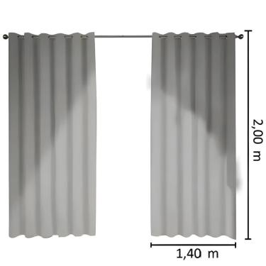 Imagem de Cortina Quarto Sala Ambientes Ilhós Reforçado Black Out