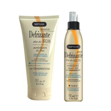 Imagem de Kit Protetor Térmico para Cabelo Spray e Mousse Anti-frizz Defrizante 