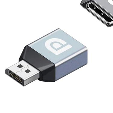 Imagem de SHANFEILU Displayport Conversor adaptador fêmea para DisplayPort macho 8K @60Hz DP 1,4 macho para DP fêmea extensor para laptop, PC, TV e monitor