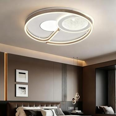 Imagem de Luminária de Teto LED 72W - Iluminação Premium 3 em 1, Espectro Completo, Anti-cintilação, 127V/220V Bivolt Automático, Alumínio e Ferro, Ideal para Sala de Estar, Quarto e Cozinha (8-20m²)