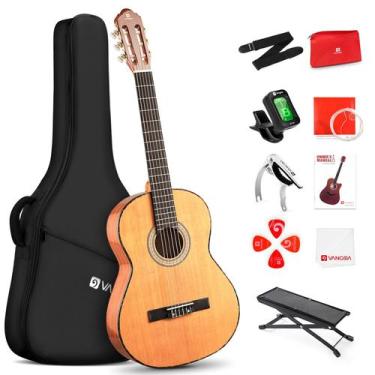 Imagem de Guitarra Clássica Vangoa 36cm - 6 Cordas de Nylon com Kit Incluso