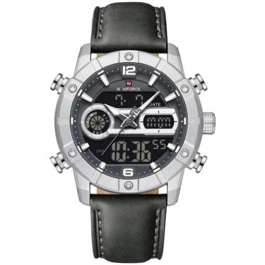 Imagem de Relógio Digital Masculino Multifuncional Luminoso Esportivo à Prova Dágua Cinza