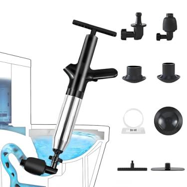 Imagem de Lançador de vaso sanitário, desentupidor de ar de alta pressão com barômetro em tempo real, desentupidor de desentupidor para vaso sanitário, piso de banheiro, pia de cozinha e tamancos de encanamento