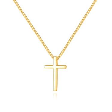 Imagem de Myfresty S925 Colar de cruz de prata para mulheres – Colar de cruz delicada para mulheres, pequeno à prova d'água, moderno, fofo, corrente cruzada, Páscoa, batismo, religiosa, presentes de fé