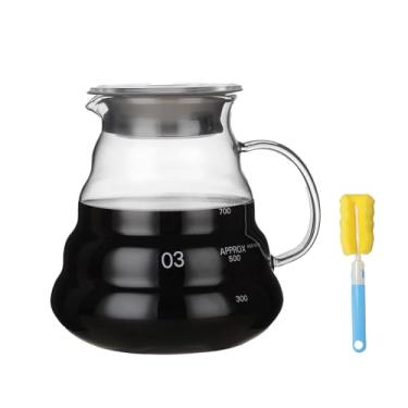 Imagem de Servidor de café de vidro para cafeteira de gotejamento, jarra de café de vidro padrão, pote de café com tampa, transparente, 03 800 ml