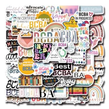 Imagem de 61pcs Bcba Stickers Pack, Aesthetic Cartoon Cute Vinyl Waterproof Decals for Water Bottle,Laptop,Phone,Skateboard,Scrapbooking,Bumper for Kids Teens Adults Fans for Party Supply
