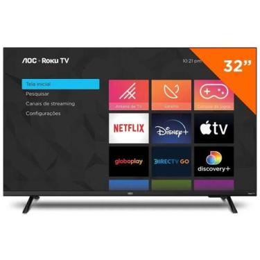 Imagem de Smart TV 32 Polegadas AOC Roku TV DLED - Série 5155