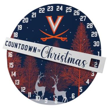 Imagem de Pegasus Sports Placa de parede NCAA Countdown to Christmas - 30,5 cm, cores do time (Virginia Cavaliers)