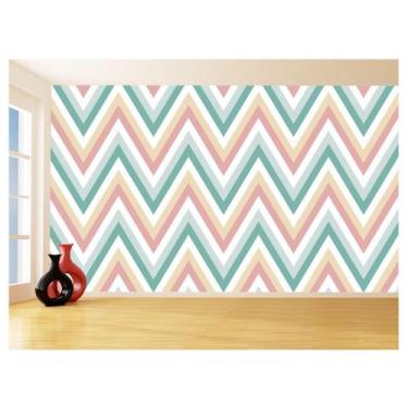 Imagem de Papel De Parede 3D Sala Chevron Zig Zag Listras 3,5M Zig65 - Você Deco