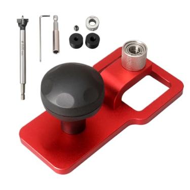 Imagem de Gabarito de perfuração de furo reto | Gabarito de perfuração para mesa de carpintaria, ferramentas elétricas, acessórios para marcenaria, acessório para gabinete, móveis, melhoria doméstica, projetos