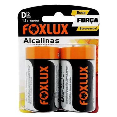 Imagem de Pilha Alcalina Grande D Foxlux Blister 2 Unidades - Bruno Acabamentos