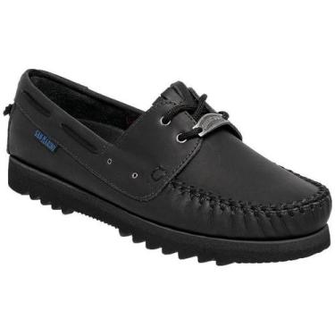 Imagem de Sapato mocassim masculino san marino cheyenne 10100 em couro, Preto, 4