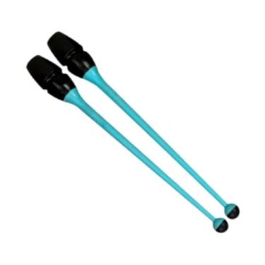 Imagem de oshhni Bastões de ginástica rítmica conectáveis, fáceis de controlar, equipamento de treinamento de ginástica de 45,5 cm para competição, Azul