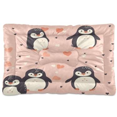 Imagem de SEHANY Cama de pinguins fofos para cães e gatos com fundo antiderrapante, caixa de canil, colchão macio para animais de estimação, lavável para cães pequenos, médios e grandes, gatos, 45,7 x 61 cm