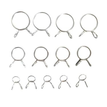Imagem de Clipes de mola de mangueira de combustível de fio único grampos de tubo de silicone tubo de vácuo de banda de ar (1,19 x 1,8 mm)