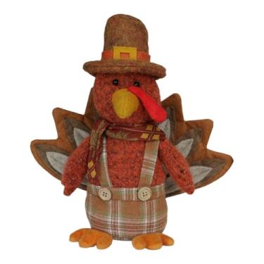 Imagem de Bothyi Peru de pelúcia decorativo para o Dia de ação de Graças, brinquedo de mesa, estatueta de animal para berçário, estilo fazenda, prateleira, sofá ou, Sentado