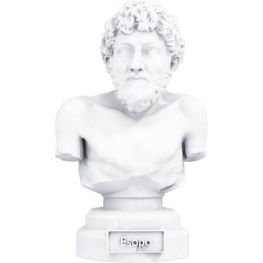 Imagem de Estátua Busto Esopo - Escritor Grego (Cor Mármore)