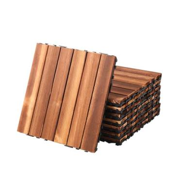 Imagem de Azulejos de deck intertravados, impermeáveis, pisos externos interligados para pátio, varanda, jardim, instalação de varanda para uso interno e externo 10 peças