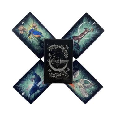 Imagem de Cartas De Oráculo Rúnico Familiar Da Bruxa, Baralho De 24 Cartas Em In