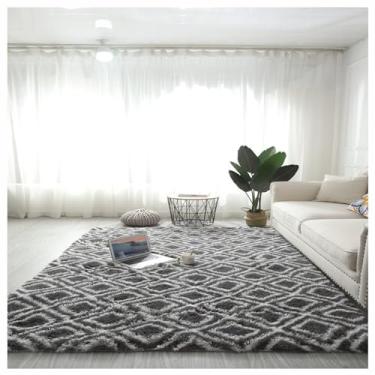 Imagem de SPXMQSS Tapete para quarto, tapetes ultra macios para sala de estar com forro antiderrapante tapetes laváveis, tapete peludo para quarto, sala de estar, quarto, dormitório, quarto de crianças