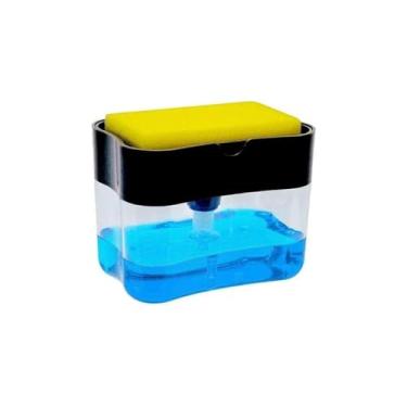 Imagem de Dispenser de Detergente 2 em 1 com Suporte para Esponja, 600ml, 13x8x10cm