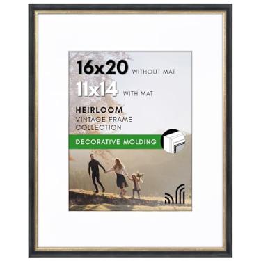 Imagem de Americanflat Molduras vintage – Porta-retrato 40,6 x 50,8 cm com detalhes em contas e acrílico polido – Use como moldura de 28 x 35 cm ou exibição de fotos 40,6 x 50,8 cm sem tapete – Coleção Heirloom