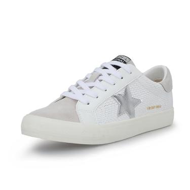 Imagem de VINTAGE HAVANA Grande Tênis feminino moderno | Star Tennis Tênis feminino | Cano baixo sem cadarço | Caminhada Confortável Casual, Cobra prata clara multi, 37