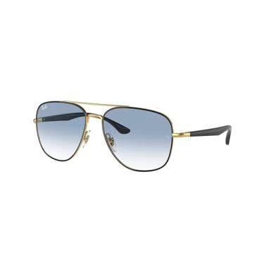 Imagem de Ray-Ban Pacote de óculos de sol RB3683: RB 3683 RB 3683 90003F Preto On Arista Clear Gradient 59 mm e kit de limpeza de óculos