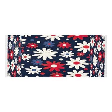 Imagem de Wassud Capas de lavadora e secadora de margaridas coloridas, protetor de lavadora com sacos de armazenamento, capa de geladeira à prova de poeira com bolsos para lavanderia doméstica, cozinha, 120 x