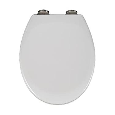 Imagem de uhyOHF Assento sanitário assento de vaso sanitário de fechamento macio assento de vaso sanitário oval branco assento de vaso sanitário de fechamento macio, assento de vaso sanitário de ajuste fácil