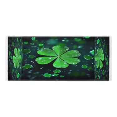 Imagem de Wassud Capas de lavadora e secadora de trevo de quatro folhas, protetor de lavadora com sacos de armazenamento, capa de geladeira à prova de poeira com bolsos para lavanderia doméstica, cozinha, 120 x