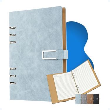 Imagem de Fichário Universitário Caderno Capa Dura Datas 6 Argolas A5 - Hxt, Azu