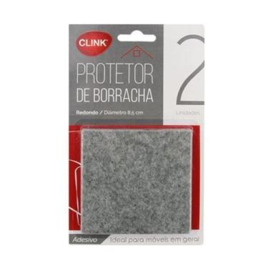 Imagem de Protetor de Feltro Quadrado Adesivo Móveis Clink Kit 2 Peças